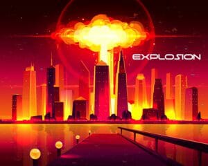 Fond apocalypse explosion